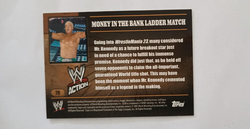 2007 Topps Wwe Action 78 Money In The Bank Ladder Match (Usado)