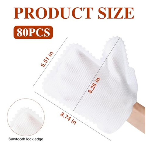 Guantes De Microfibra Blancos Para Limpieza Reutilizables 80