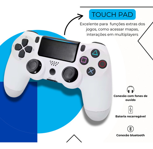 Controle Colorido Sem Fio Compatível Com Ps4 Pc Celular Tv