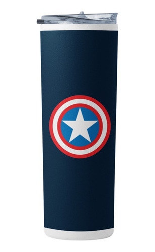 Termo Cafe. Skinny Tumbler 30 Oz. Capitan America 