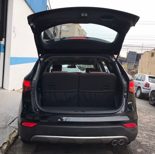 Imagem 7 de 25 de Santa Fé 3.3 V6 4x4 Aut Preto + 7 Lug + Teto Solar Ano 2014