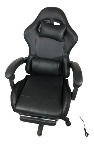 Imagen 6 de 9 de Silla Gamer Reclinable Giratoria Ergonómica Rgb Descansapies