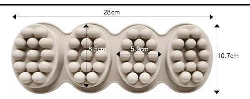 Molde De Silicona Para Jabon Masaje De 4und.