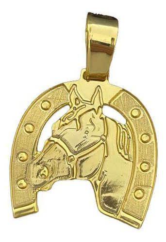 Pingente Ferradura De Cavalo G- Banhado A Ouro 18k