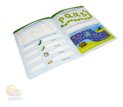 Coleção 2 Livros De Apoio Escolar Aprenda Em Casa Escreva Apague Forma Cursiva Todolivro