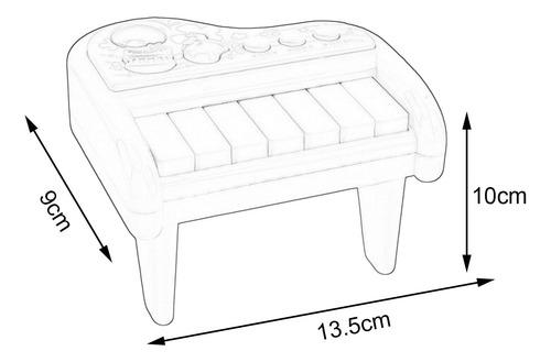 Juguete De Piano Para Bebé, Juguete De Aprendizaje Con Rosa
