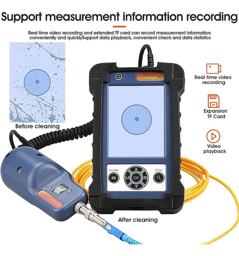 Sonda De Inspeção De Fibra Óptica 400x, Com Microscópio De