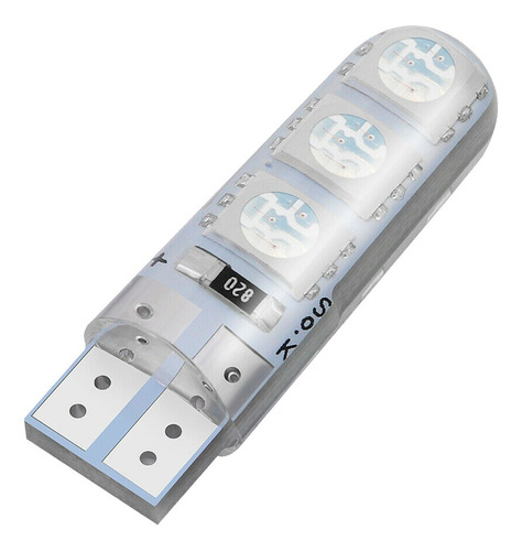 T10 Silica 6 Led - Canbus Color Azul 12v 