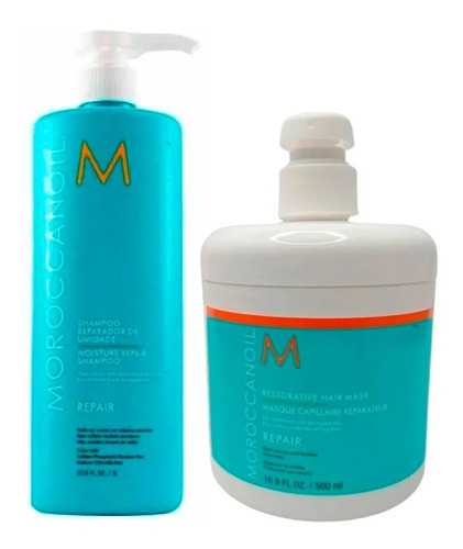 Moroccanoil Repair Shampoo + Mascara Reconstituyente Grande