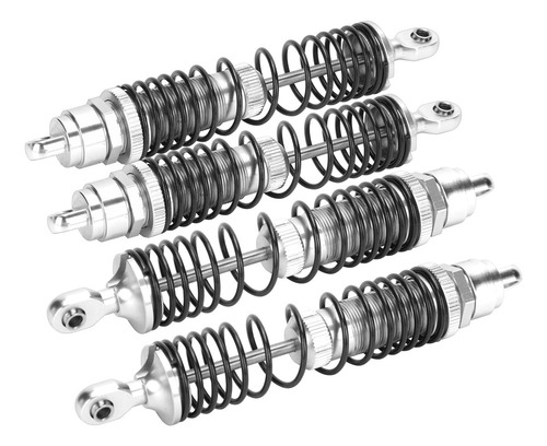 . Amortiguador Metálico Silver Rc Delantero Y Trasero De 4