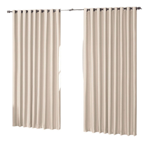 Cortina Blackout Tecido Corta Luz 6.00m X 2.70m Supreme Cor Palha