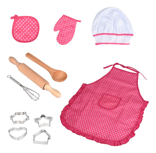 Set De Cocina Y Repostería Para Niños, 11 Piezas, Disfraz De