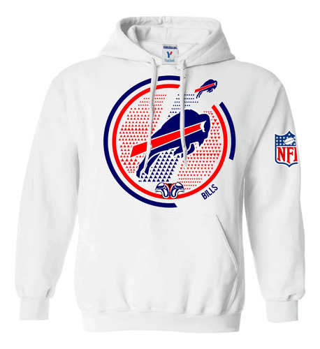 Sudadera Bufalo Bills Nfl Americano Con Gorro Capucha D3