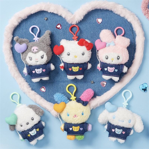Peluche Sanrio Hello Kitty, Usahana, Llavero Kawaii, Corazón