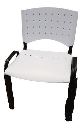 Silla de escritorio ZR Equipamientos Lisy fija plástica s/brazos  blanca