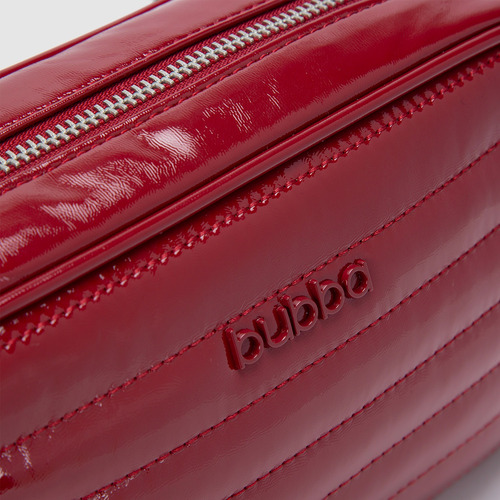 Bolsa Bandolera Crossbody Bubba Bags Purse Gloss Unisex Rouge Lisa Metalicos Negro