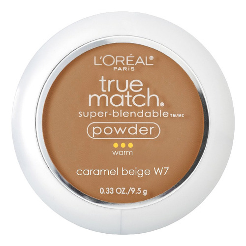 Maquillaje Polvo Compacto True Match Loreal Tono W7 Caramel beige