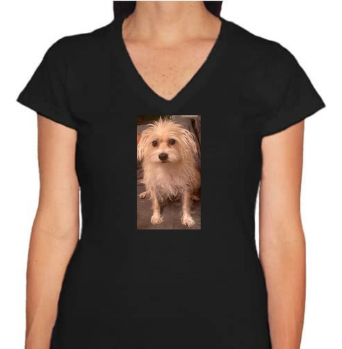 Playera Perrita - Cuello V - Dog Lover - Perros