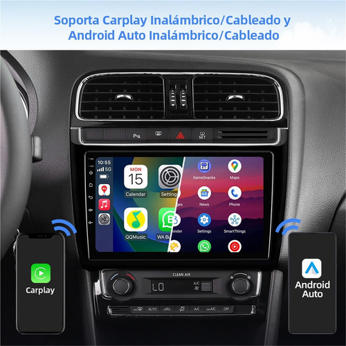 Estéreo 4+64g 4k For Vw Volkswagen Polo 2010-2020 Wifi6 Gps