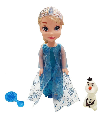 Boneca Anna Ou Elsa Frozen 40 Cm Acessórios Princesas Disney