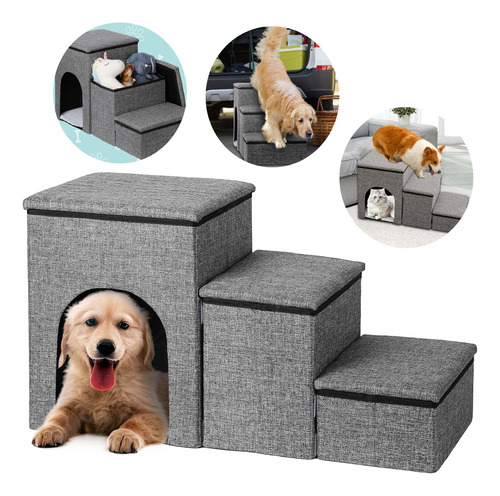 Escada 3x1 Pet Animais De Estimação Gato Cachorro Escadinha