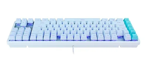 Teclado Mecánico Tkl, Hype Legend White Rebel L Brown Switch