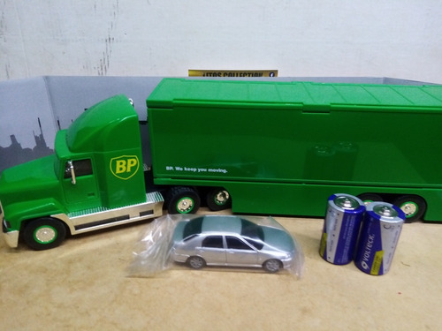 Trailer Tipo Mack Gasolinera Linea Bp Con Luz  Escala 