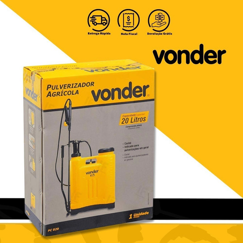 Pulverizador Costal Manual Agrícola Vonder Pc020 20 Litros