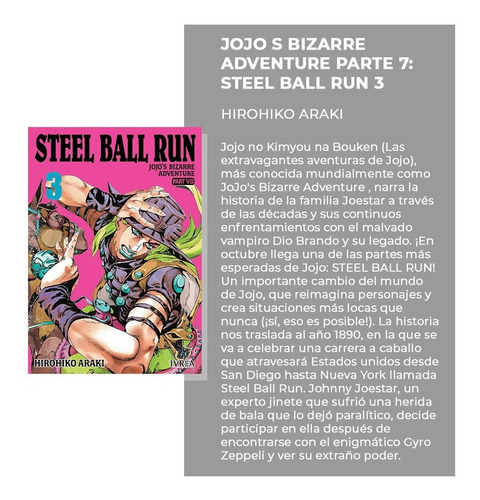 Libro Jojo's Bizarre Adventure 42: Steel Ball Run 03