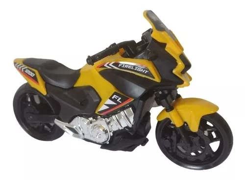 Moto de Brinquedo Menino Fire Light Corrida 30 cm Div Cores no