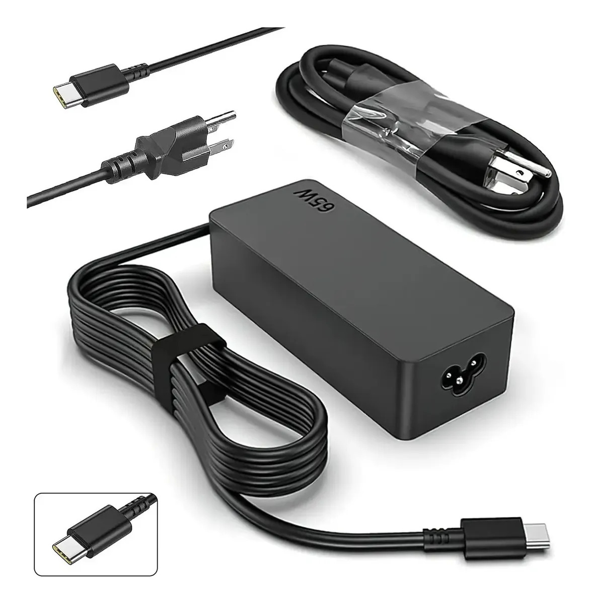 65w Cargador Usb C Lenovo,hp,dell,huawei 20v 3.25a Negro