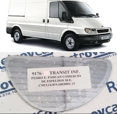 Lente Vidro Retrovisor Transit Direita Inferior Convexa