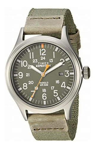 Timex Expedition Scout 40 Green/gray Leather/nylon