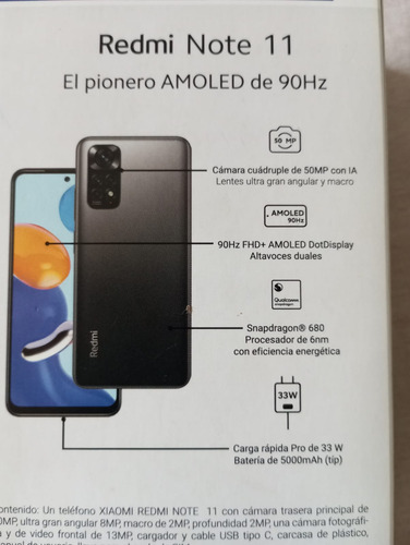 Celular Smartphone Xiaomi Redmi Note 11 4gb Ram Y 128 Gb Interna (Usado)