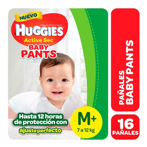 Pañales Huggies Active Sec Baby Pants Maxipack P M G Xg Xxg