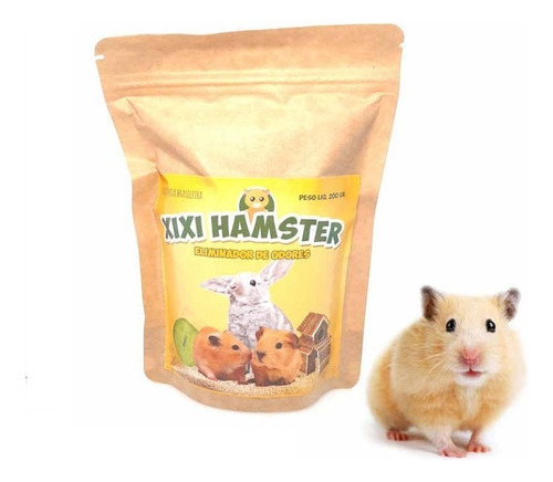 Eliminador De Odores Xixi Hamster 200g Pó Higiênico Roedores