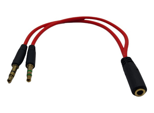 Divisor Y 3.5mm Mini Plug Microfono Audifonos Trrs A Trs 2pz
