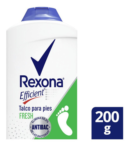 Talco Para Pies Desodorante Rexona Efficient Fresh X 200 Gr