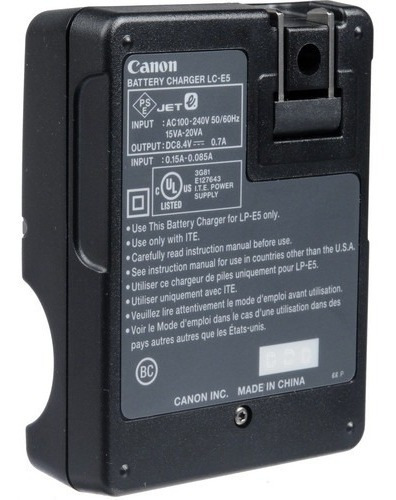 Cargador De Batería Canon Original Compacto Solido Lc-e5