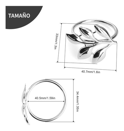 20 Servilletas De Hojas De Metal Para Decoración De Mesa