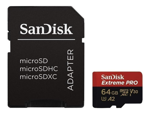 Memoria Sandisk Micro Sd 64gb Extreme Pro C10 170mb/90s Wri