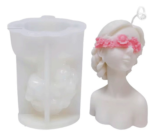 Molde Silicona Para Velas Mujer Venda Rosas Grande