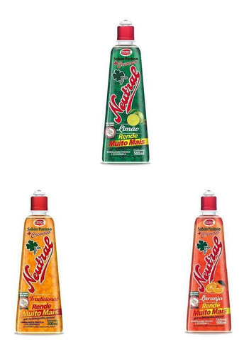 Kit Sabão Neutral Cremoso Limão Tradicional E Laranja - 6 Un