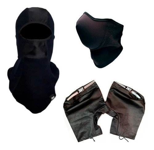 Mascara Termica + Cubremanos + Balaclava Moto Ryd