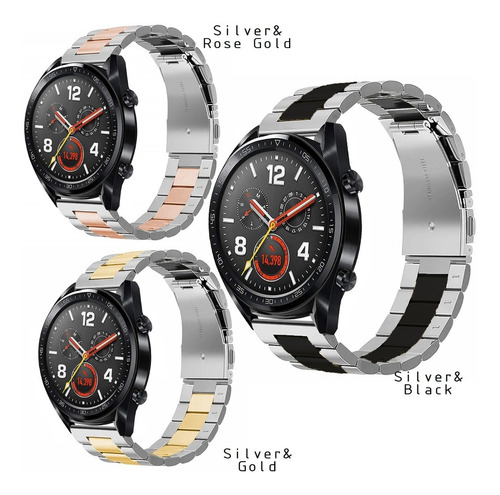 Correa De Eslabones Edición Limitada Para Huawei Watch Gt Plateado/dorado