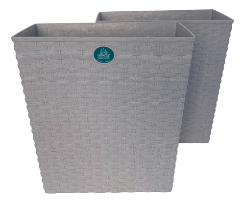 Kit 2 Cestos Papeleros Biodegradable Y Fibra De Agave Rattan Moon