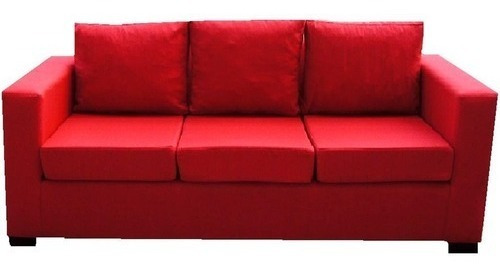 Sillon Sofa De 3 Cuerpos Tapizado En Tela Antidesgarro