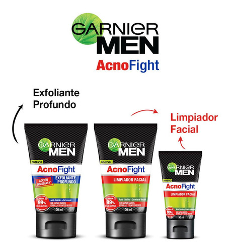 Imagen 5 de 6 de Exfoliante Anti-acné Garnier Men Acno Fight 100ml