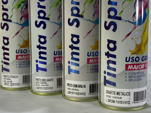 Pintura Aerosol Spray Esmalte Negro Semi Mate #1 400ml M24