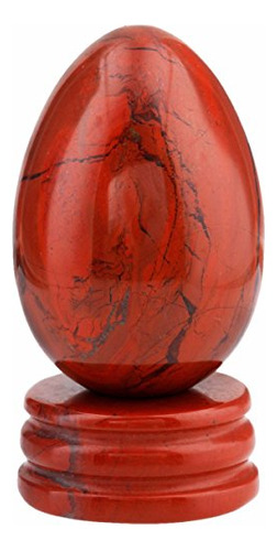 Sunyik Jaspe Rojo Piedra Preciosa Esfera De Huevo Escultura 